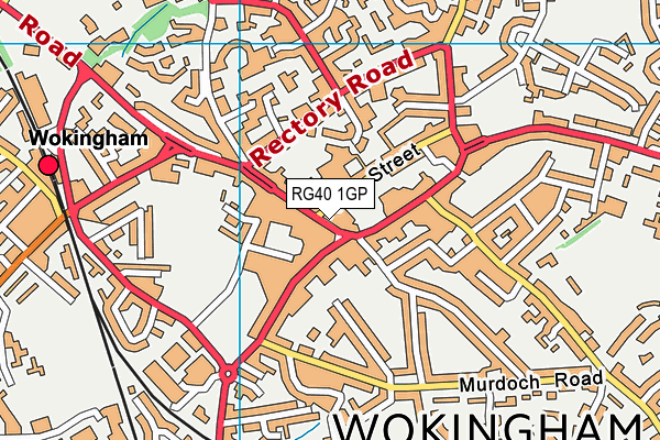 RG40 1GP map - OS VectorMap District (Ordnance Survey)