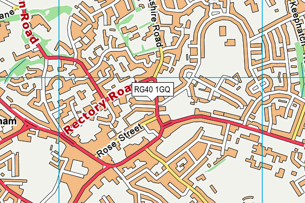 RG40 1GQ map - OS VectorMap District (Ordnance Survey)