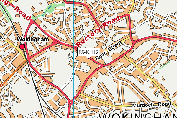 RG40 1JS map - OS VectorMap District (Ordnance Survey)