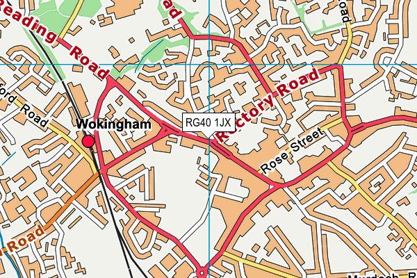 RG40 1JX map - OS VectorMap District (Ordnance Survey)