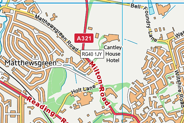 RG40 1JY map - OS VectorMap District (Ordnance Survey)