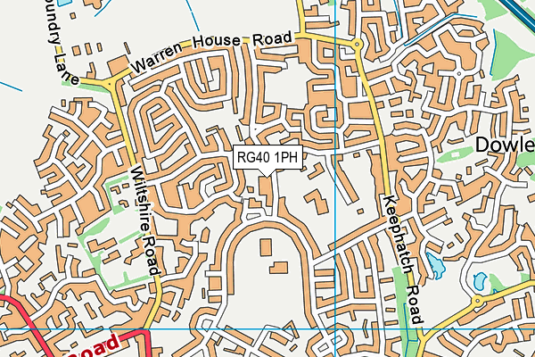 RG40 1PH map - OS VectorMap District (Ordnance Survey)