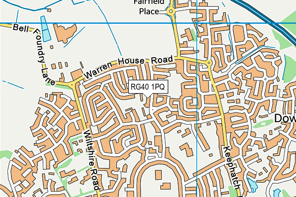 RG40 1PQ map - OS VectorMap District (Ordnance Survey)