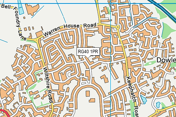 RG40 1PR map - OS VectorMap District (Ordnance Survey)
