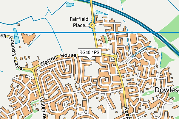 RG40 1PS map - OS VectorMap District (Ordnance Survey)