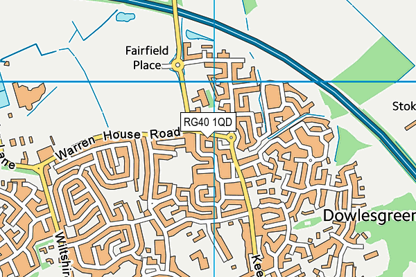 RG40 1QD map - OS VectorMap District (Ordnance Survey)