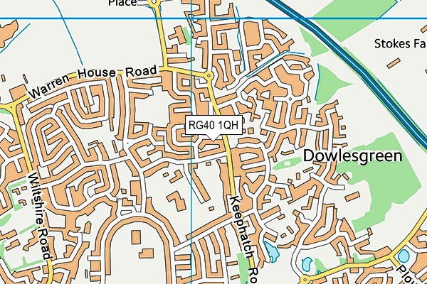 RG40 1QH map - OS VectorMap District (Ordnance Survey)