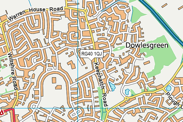 RG40 1QJ map - OS VectorMap District (Ordnance Survey)