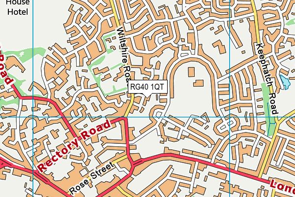 RG40 1QT map - OS VectorMap District (Ordnance Survey)