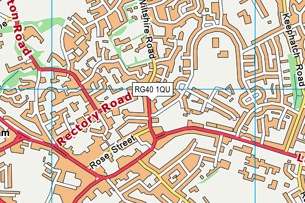 RG40 1QU map - OS VectorMap District (Ordnance Survey)