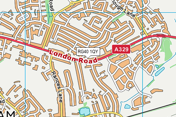 RG40 1QY map - OS VectorMap District (Ordnance Survey)