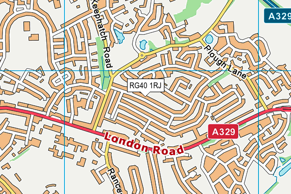 RG40 1RJ map - OS VectorMap District (Ordnance Survey)