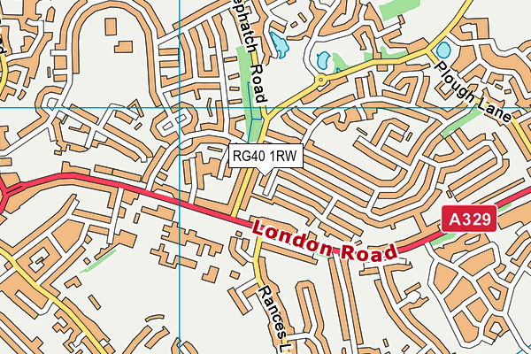 RG40 1RW map - OS VectorMap District (Ordnance Survey)