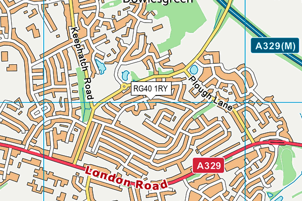 RG40 1RY map - OS VectorMap District (Ordnance Survey)