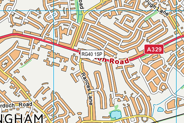 RG40 1SP map - OS VectorMap District (Ordnance Survey)