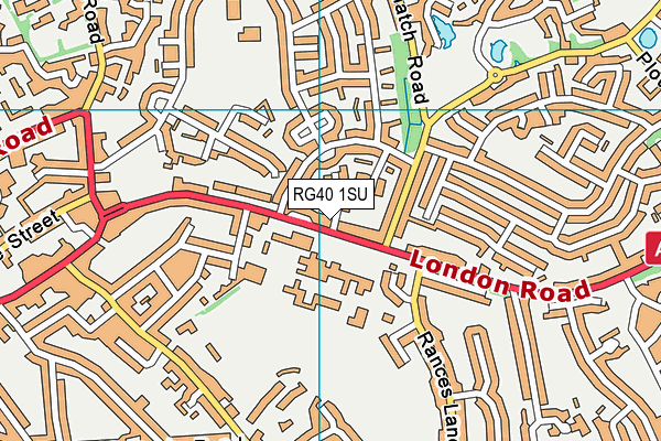 RG40 1SU map - OS VectorMap District (Ordnance Survey)
