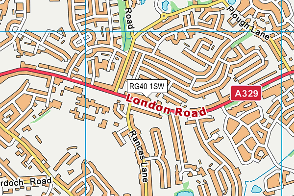 RG40 1SW map - OS VectorMap District (Ordnance Survey)