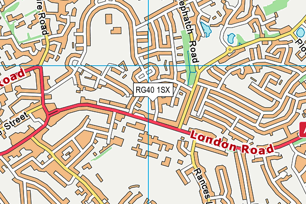 RG40 1SX map - OS VectorMap District (Ordnance Survey)