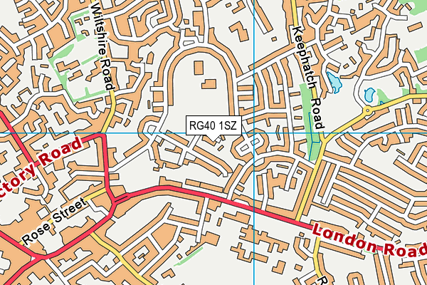 RG40 1SZ map - OS VectorMap District (Ordnance Survey)