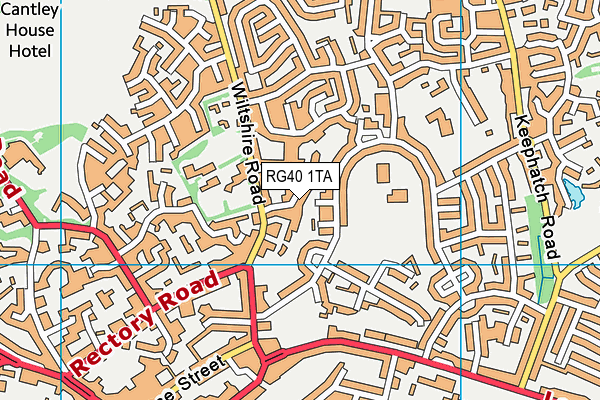 RG40 1TA map - OS VectorMap District (Ordnance Survey)