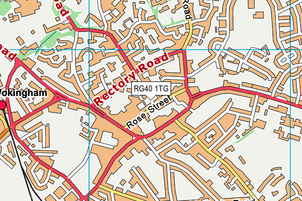RG40 1TG map - OS VectorMap District (Ordnance Survey)