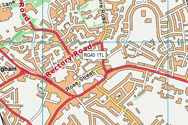 RG40 1TL map - OS VectorMap District (Ordnance Survey)