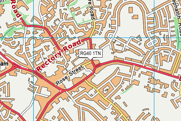 RG40 1TN map - OS VectorMap District (Ordnance Survey)