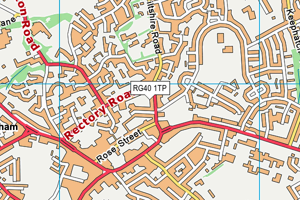 RG40 1TP map - OS VectorMap District (Ordnance Survey)