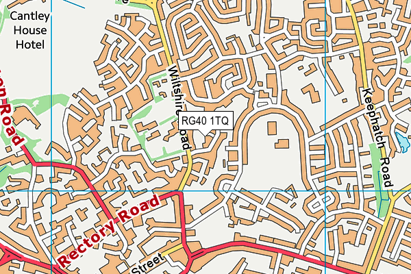 RG40 1TQ map - OS VectorMap District (Ordnance Survey)