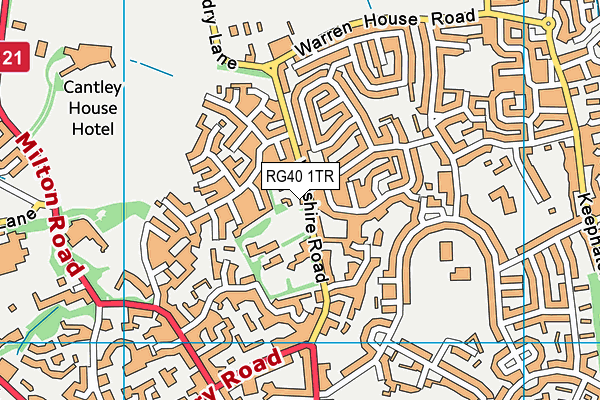 RG40 1TR map - OS VectorMap District (Ordnance Survey)