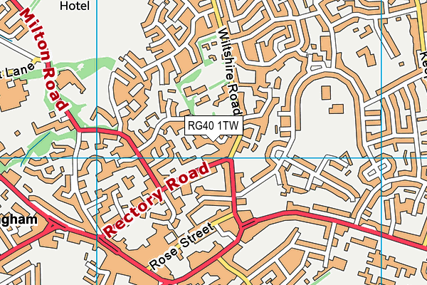 RG40 1TW map - OS VectorMap District (Ordnance Survey)