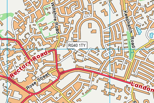 RG40 1TY map - OS VectorMap District (Ordnance Survey)