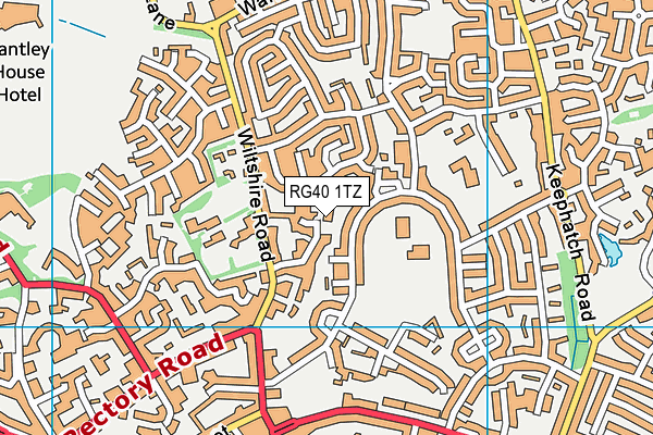 RG40 1TZ map - OS VectorMap District (Ordnance Survey)