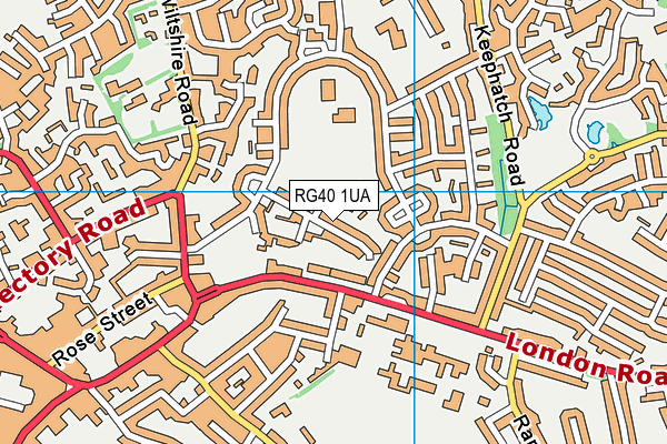 RG40 1UA map - OS VectorMap District (Ordnance Survey)