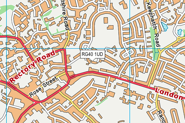 RG40 1UD map - OS VectorMap District (Ordnance Survey)