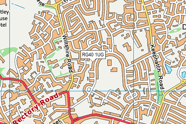 RG40 1UG map - OS VectorMap District (Ordnance Survey)