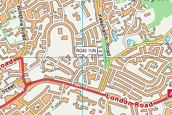 RG40 1UN map - OS VectorMap District (Ordnance Survey)