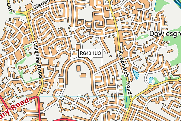 RG40 1UQ map - OS VectorMap District (Ordnance Survey)