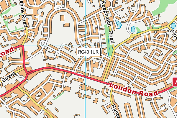 RG40 1UR map - OS VectorMap District (Ordnance Survey)
