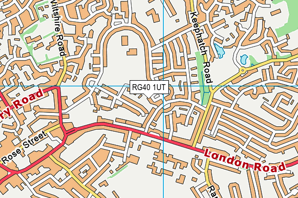 RG40 1UT map - OS VectorMap District (Ordnance Survey)