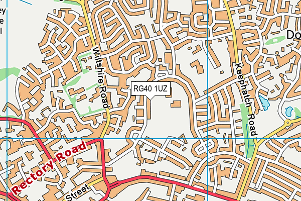 RG40 1UZ map - OS VectorMap District (Ordnance Survey)
