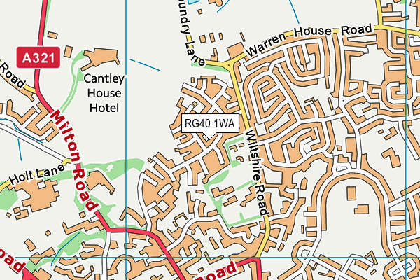RG40 1WA map - OS VectorMap District (Ordnance Survey)