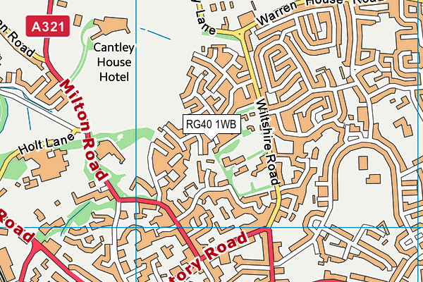 RG40 1WB map - OS VectorMap District (Ordnance Survey)