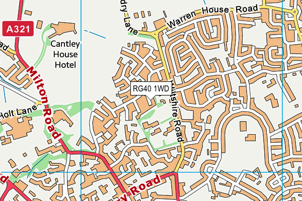 RG40 1WD map - OS VectorMap District (Ordnance Survey)