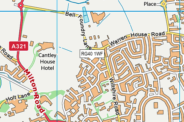 RG40 1WF map - OS VectorMap District (Ordnance Survey)