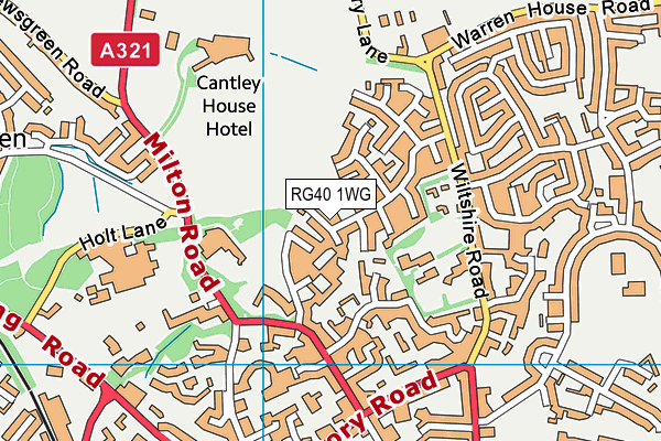 RG40 1WG map - OS VectorMap District (Ordnance Survey)