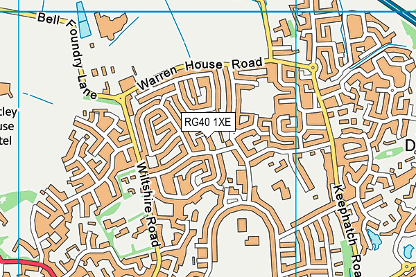 RG40 1XE map - OS VectorMap District (Ordnance Survey)