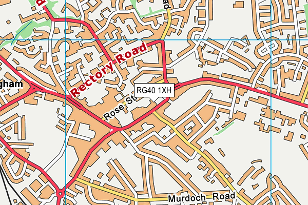 RG40 1XH map - OS VectorMap District (Ordnance Survey)