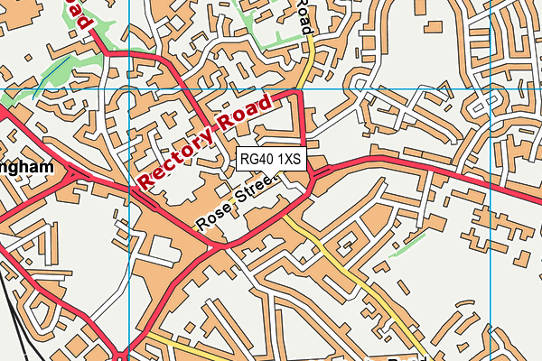 Wokingham Methodist Church map (RG40 1XS) - OS VectorMap District (Ordnance Survey)