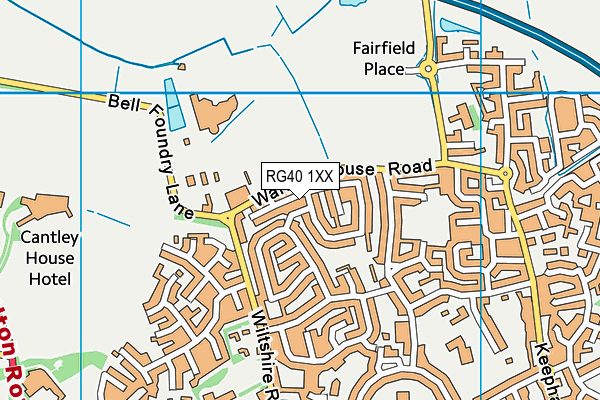 RG40 1XX map - OS VectorMap District (Ordnance Survey)